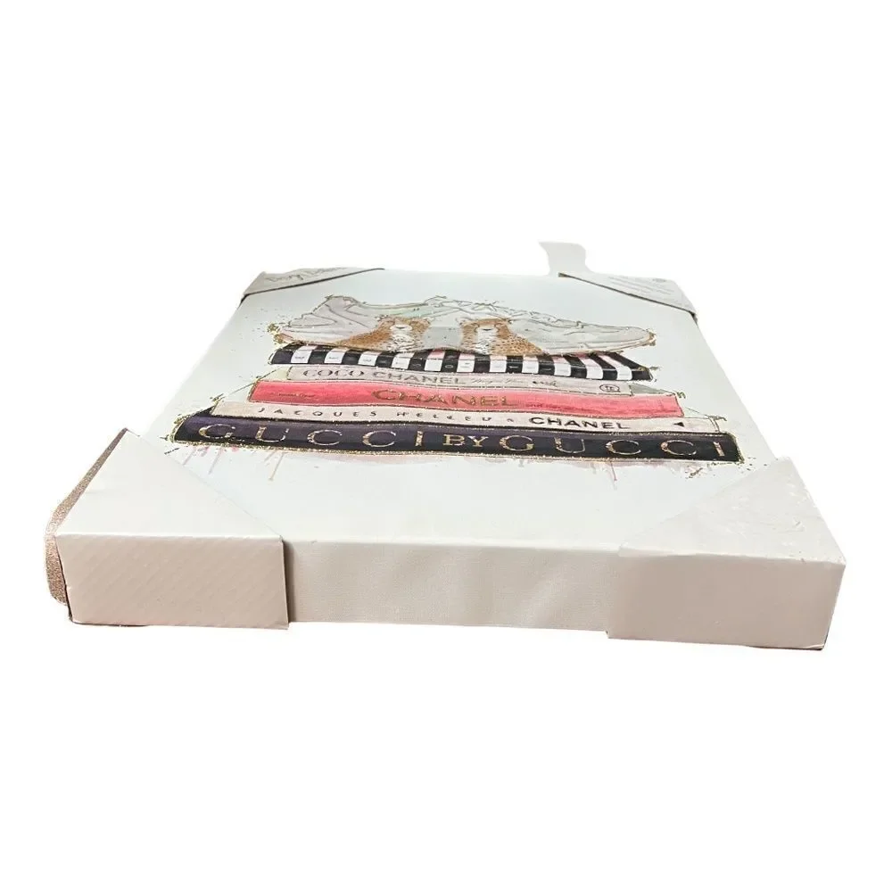 Design Canvas Sneakers Books Designer Animal‎ Print Decor Art